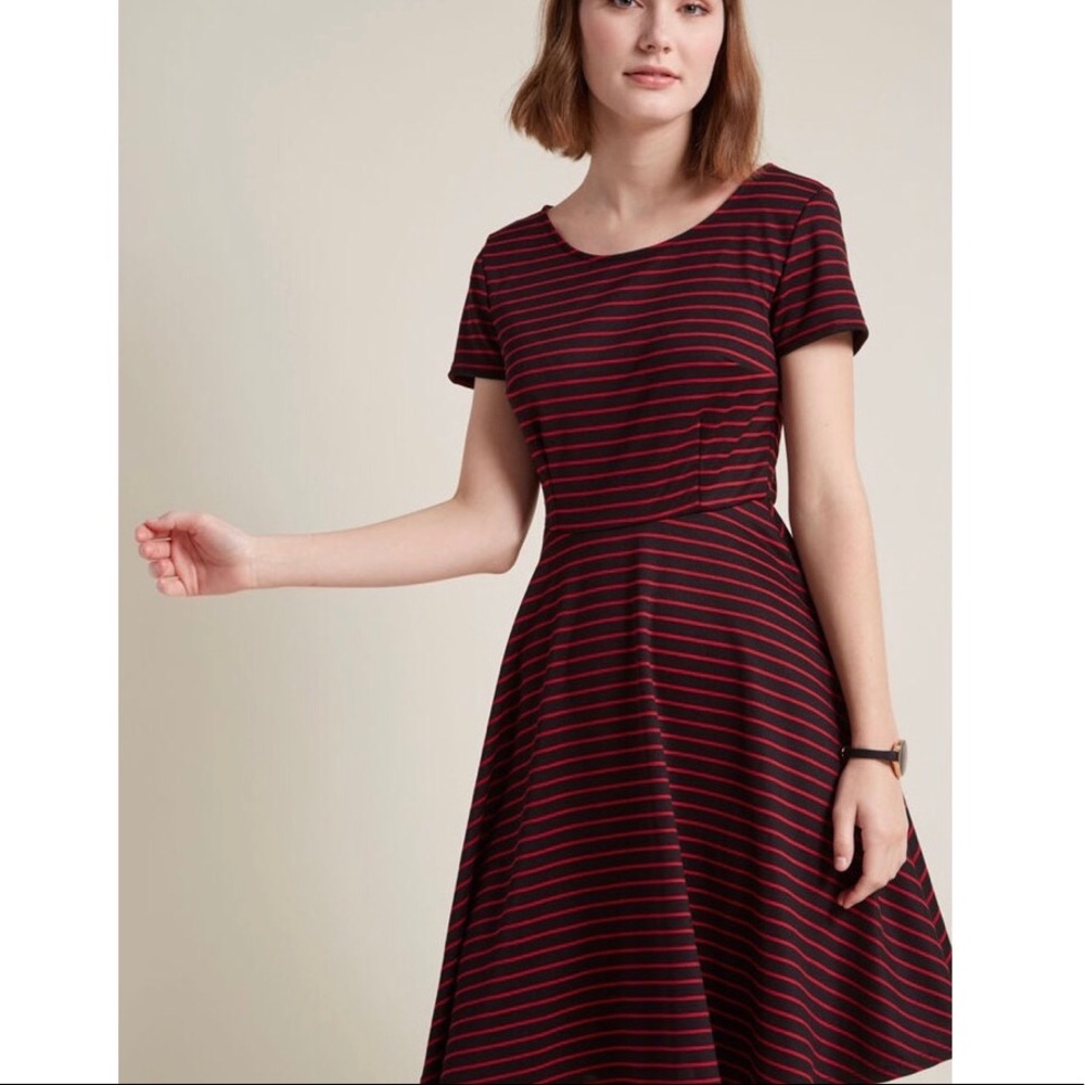 ModCloth Striped A Line Dress
